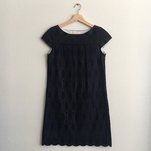 Ann Taylor Dresses & Skirts - Ann Taylor Eyelet Dress Cotton Black and White